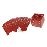 Maxbell 10 Pieces Christmas Candy Apple Boxes 3.5''x3.5''4.7'' Red Circle