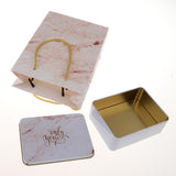 Max 2pcs Set Wedding Marble Candy Gift Box with Tote Bag Wedding Party Favor S