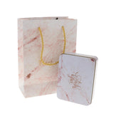 Max 2pcs Set Wedding Marble Candy Gift Box with Tote Bag Wedding Party Favor S