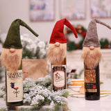 Maxbell Christmas Santa Cluas Wine Bottle Cover Bag Dinner Party Table Decor Green