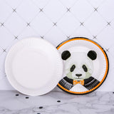 Maxbell 10Pcs Panda Paper Party Plates Cups Birthday Wedding Tableware 10Pcs Paper Plates