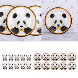 Maxbell 10Pcs Panda Paper Party Plates Cups Birthday Wedding Tableware 10Pcs Paper Plates