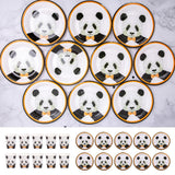 Maxbell 10Pcs Panda Paper Party Plates Cups Birthday Wedding Tableware 10Pcs Paper Plates