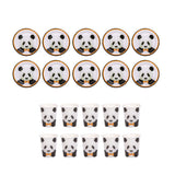Maxbell 10Pcs Panda Paper Party Plates Cups Birthday Wedding Tableware 10Pcs Paper Plates