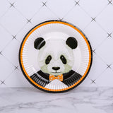Maxbell 10Pcs Panda Paper Party Plates Cups Birthday Wedding Tableware 10Pcs Paper Plates