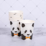 Max 10Pcs Panda Paper Party Plates Cups Birthday Wedding Tableware 10Pcs Paper Cups
