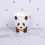 Max 10Pcs Panda Paper Party Plates Cups Birthday Wedding Tableware 10Pcs Paper Cups
