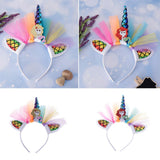 Max Unicorn Horn Mermaid Tulle Headband Adult Kids Cosplay Party Fancy Dress Red