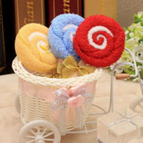 Max Creative Cotton Lollipop Towel Wash Cloth Wedding Party Favor Random Color
