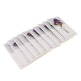 Maxbell 10pcs Dried Flowers Greeting Floral Thank You Cards Myosotis Purple