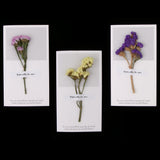 Maxbell 10pcs Dried Flowers Greeting Floral Thank You Cards Myosotis Purple