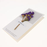 Maxbell 10pcs Dried Flowers Greeting Floral Thank You Cards Myosotis Purple