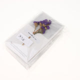 Maxbell 10pcs Dried Flowers Greeting Floral Thank You Cards Myosotis Purple