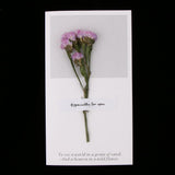 Maxbell 10pcs Dried Flowers Greeting Floral Thank You Cards Myosotis Purple