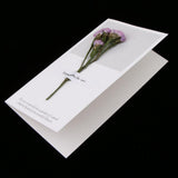 Maxbell 10pcs Dried Flowers Greeting Floral Thank You Cards Myosotis Purple