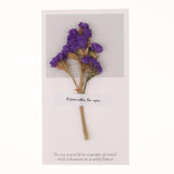 Maxbell 10pcs Dried Flowers Greeting Floral Thank You Cards Myosotis Purple
