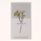 10pcs Dried Flowers Greeting Floral Thank You Cards Cristobal Yellow