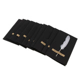 Max 10pcs Handmade Feather Greeting Thank You Cards Wedding Birthday White
