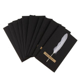 Max 10pcs Handmade Feather Greeting Thank You Cards Wedding Birthday White