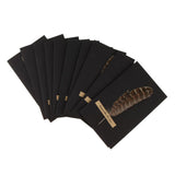 Maxbell Black handmade DIY feather card A