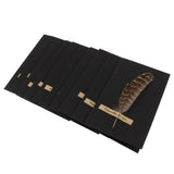 Maxbell Black handmade DIY feather card A