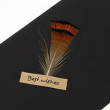 Maxbell Black handmade DIY feather card B