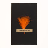 Maxbell Black handmade DIY feather card J