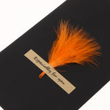 Maxbell Black handmade DIY feather card J