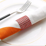 Maxbell 20pcs Plastic Diamond Napkin Rings Holders Wedding Party Table Decor Red