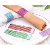 Maxbell 20pcs Plastic Diamond Napkin Rings Holders Wedding Party Table Decor Red