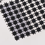 Maxbell 20pcs Plastic Diamond Napkin Rings Holders Wedding Party Table Decor Black