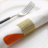 Maxbell 20pcs Plastic Diamond Napkin Rings Holders Wedding Party Table Decor Gold