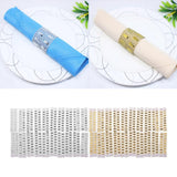 Maxbell 20pcs Rhinestone Napkin Rings Adornment For Wedding Party Gold