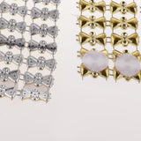 Maxbell 20pcs Sparkly Bow Napkin Rings Serviette Holders Wedding Table Decor  Gold