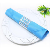 Maxbell 20pcs Sparkly Heart Napkin Ring Serviette Holder Wedding Table Decor  Silver