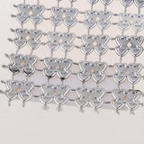 Maxbell 20pcs Sparkly Heart Napkin Ring Serviette Holder Wedding Table Decor  Silver