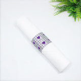 Maxbell 20pcs Love Heart Napkin Rings Serviette Holders Wedding Table Decor Purple
