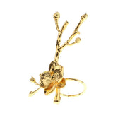 Maxbell Modern Plum Metal Napkin Ring Serviette Holder Party Table Decoration Gold