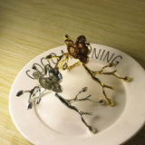 Maxbell Modern Plum Metal Napkin Ring Serviette Holder Party Table Decoration Gold
