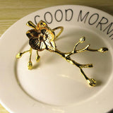 Maxbell Modern Plum Metal Napkin Ring Serviette Holder Party Table Decoration Gold