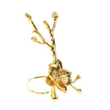 Maxbell Modern Plum Metal Napkin Ring Serviette Holder Party Table Decoration Gold