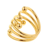 Maxbell Modern round Metal Napkin Ring Serviette Holder Party Table Decor Gold
