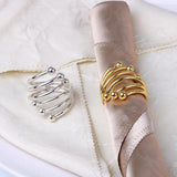 Maxbell Modern round Metal Napkin Ring Serviette Holder Party Table Decor Gold