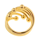 Maxbell Modern round Metal Napkin Ring Serviette Holder Party Table Decor Gold