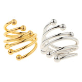 Maxbell Modern round Metal Napkin Ring Serviette Holder Party Table Decor Gold