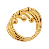 Maxbell Modern round Metal Napkin Ring Serviette Holder Party Table Decor Gold