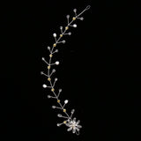 Maxbell Elegant Pearls Bridal Bridesmaid Hairband Wedding Hair Accessories Silver