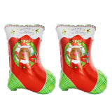 6pcs Christmas Balloons Aluminum Foil Stocking Balloons Party Supplies Elk