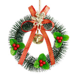 Artificial Pine Tree Wreath Bell Garland Christmas Ornament Home Decor Red
