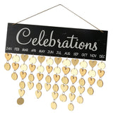 Max Celebration Wooden Reminder Calendar Board Plaque Sign Planner Hanging Decor